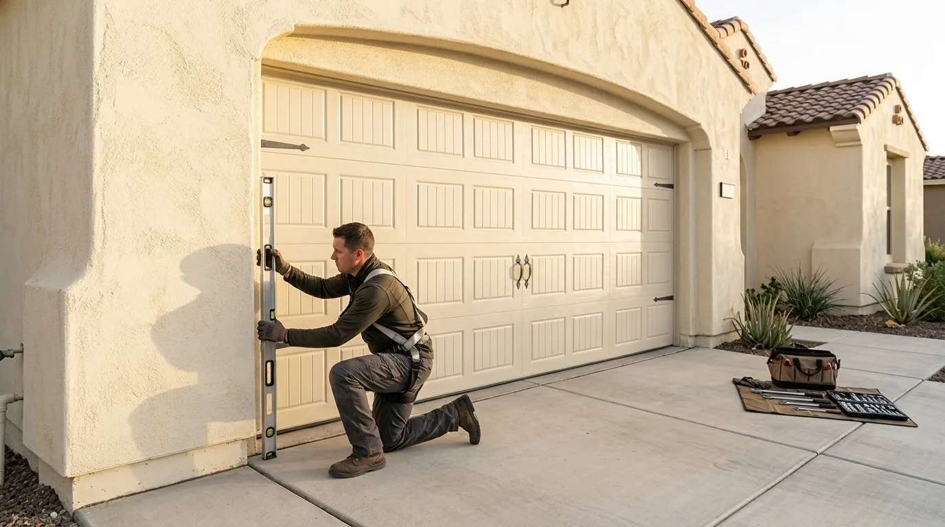 New residential garage door installed on a Mansfield Ohio home