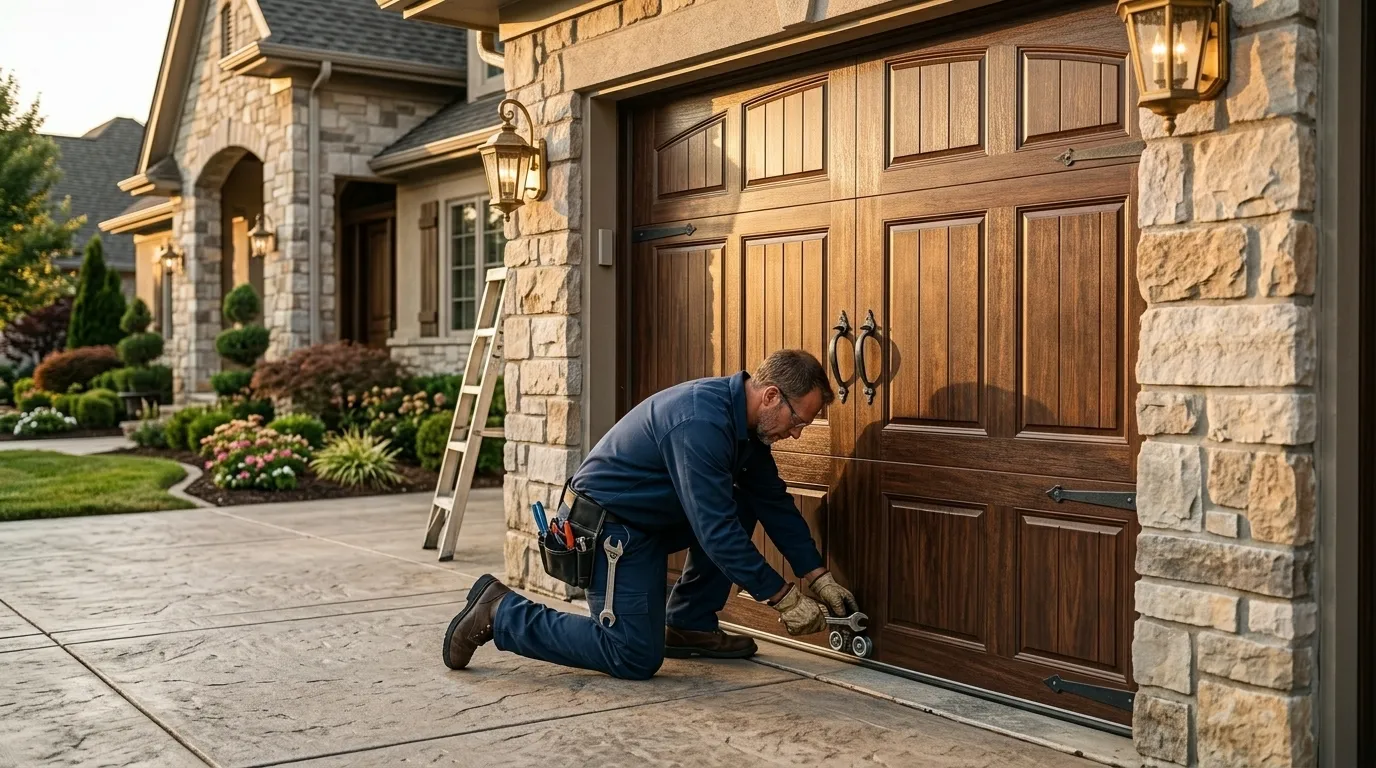 Off-Track Garage Door Repair for Ashland's 1958-Era Doors in Mansfield